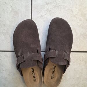 Women's Brown Suede Mules
